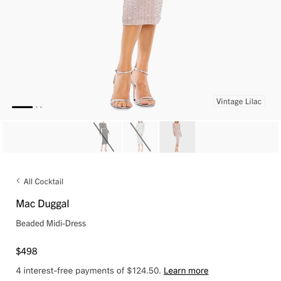 Mac Duggal evening cocktail Beaded Midi dress - Picture 7 of 15